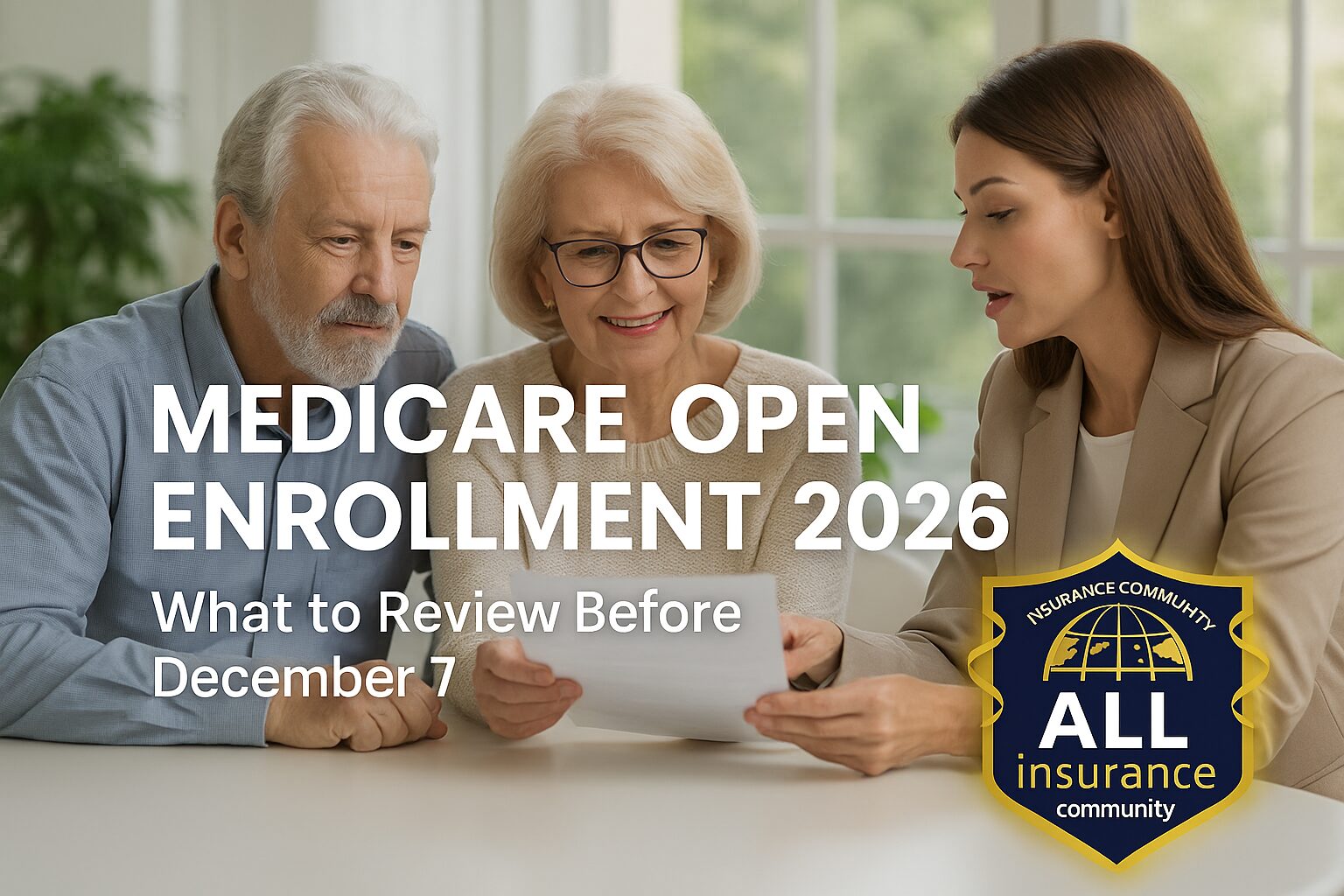 Florida seniors reviewing Medicare plans before the December 7 Open Enrollment deadline.