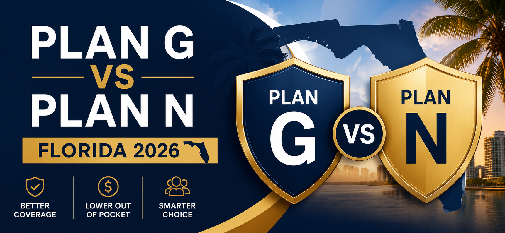Compare Medicare Supplement Plan G vs Plan N in Florida for 2026. Learn the differences in coverage, premiums, and out-of-pocket costs to help you choose the best Medigap plan.