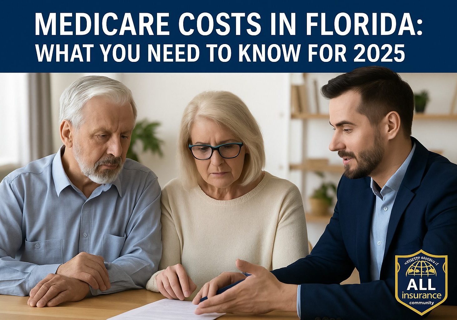 Florida seniors learning about Medicare costs in 2025 with an insurance advisor – All Insurance Community