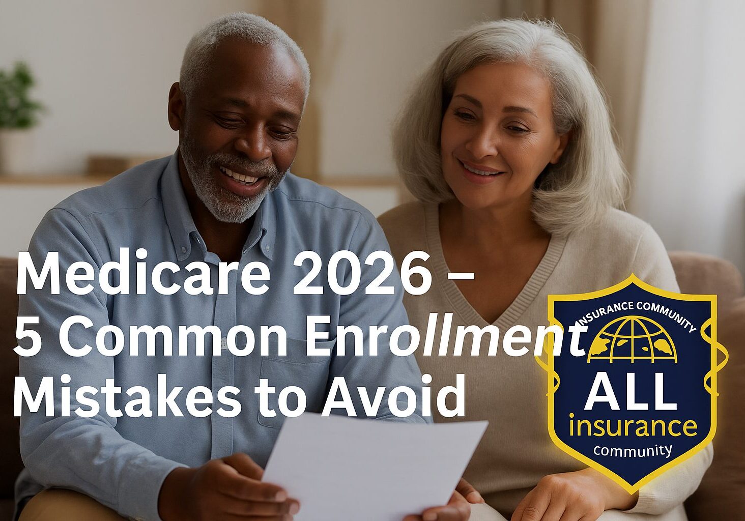 Florida seniors reviewing Medicare plan documents with an insurance advisor — educational image for the blog “Medicare 2026