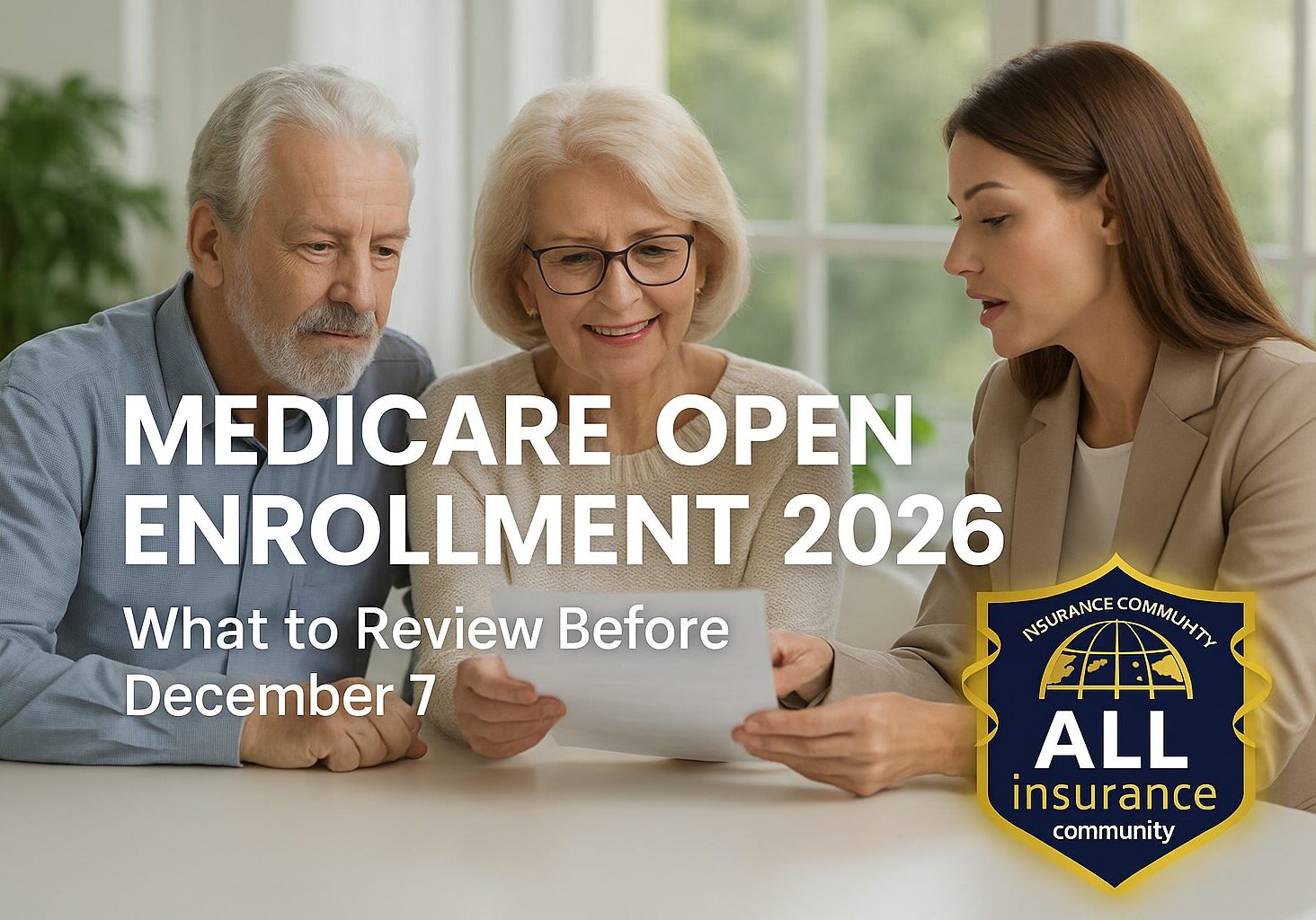 Florida seniors reviewing Medicare plans before the December 7 Open Enrollment deadline.