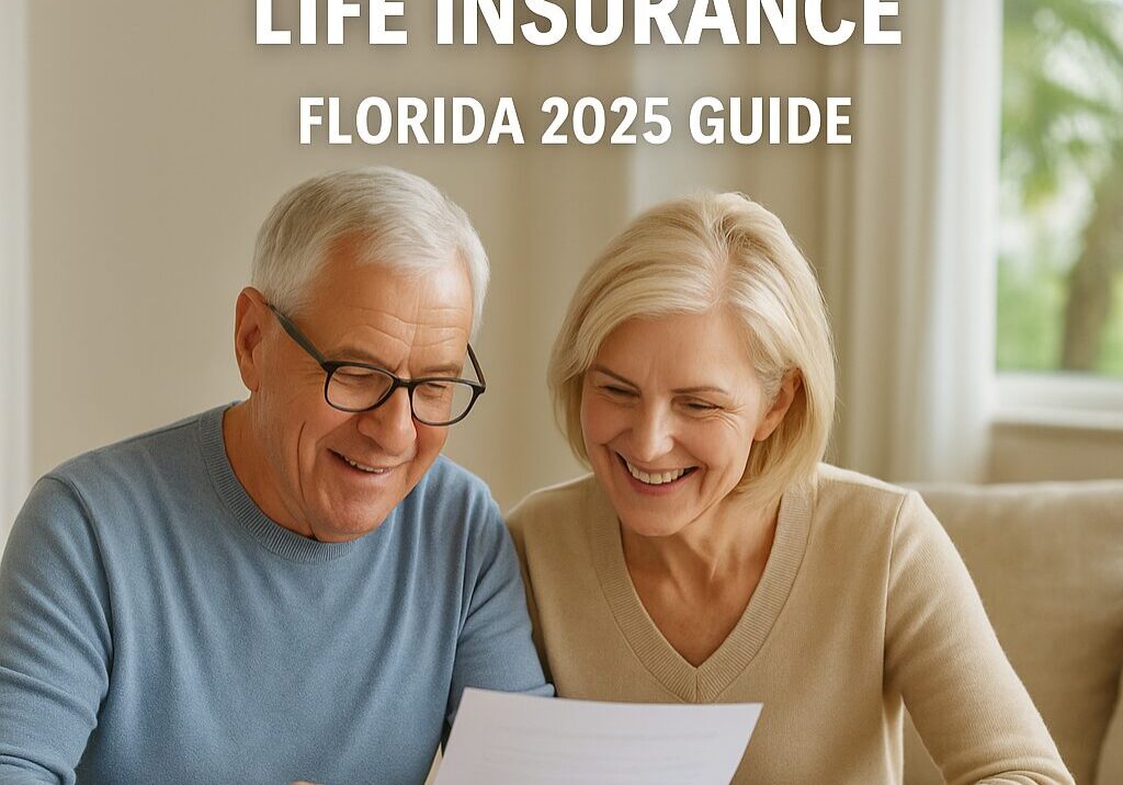Florida seniors reviewing documents and learning how to access money from life insurance in 2025