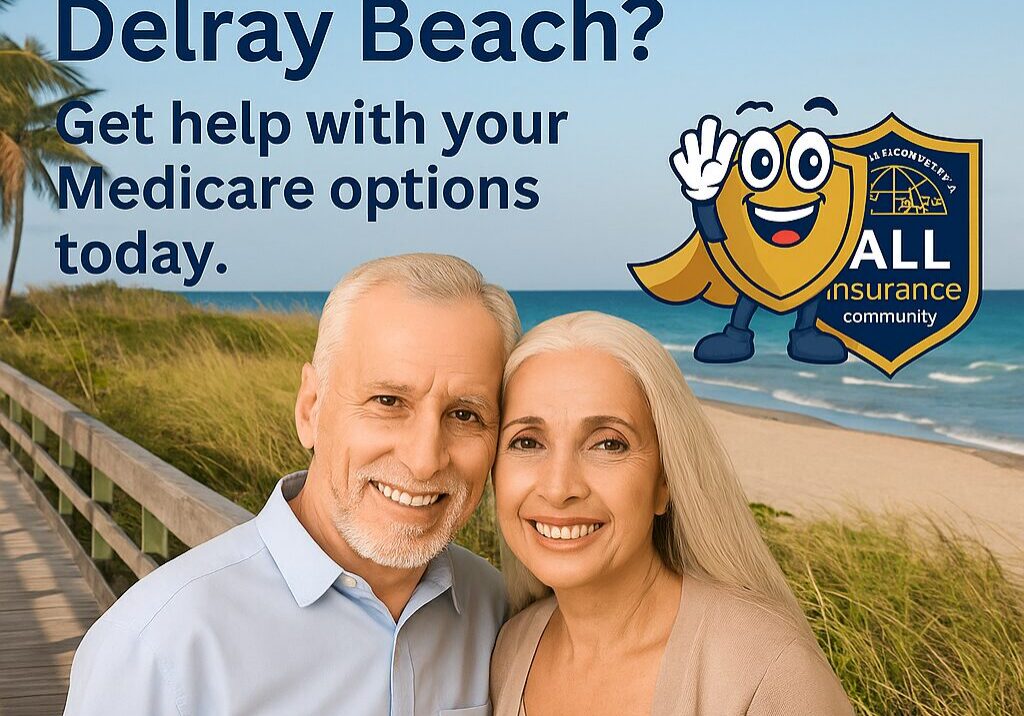 A senior couple in Delray Beach receiving expert Medicare help as they turn 65