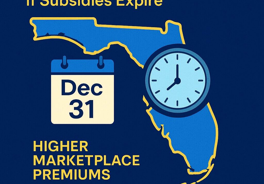 ACA in Florida 2026 report infographic showing premium increases and reduced subsidy eligibility if enhancements expire.