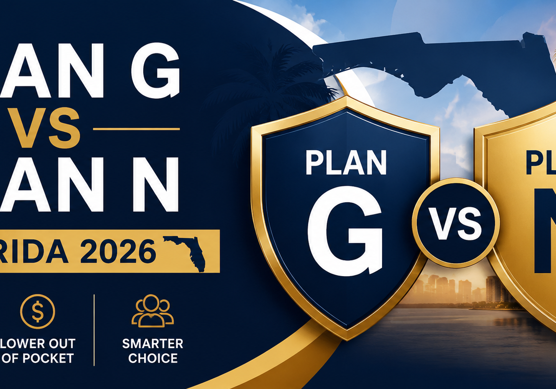 Compare Medicare Supplement Plan G vs Plan N in Florida for 2026. Learn the differences in coverage, premiums, and out-of-pocket costs to help you choose the best Medigap plan.